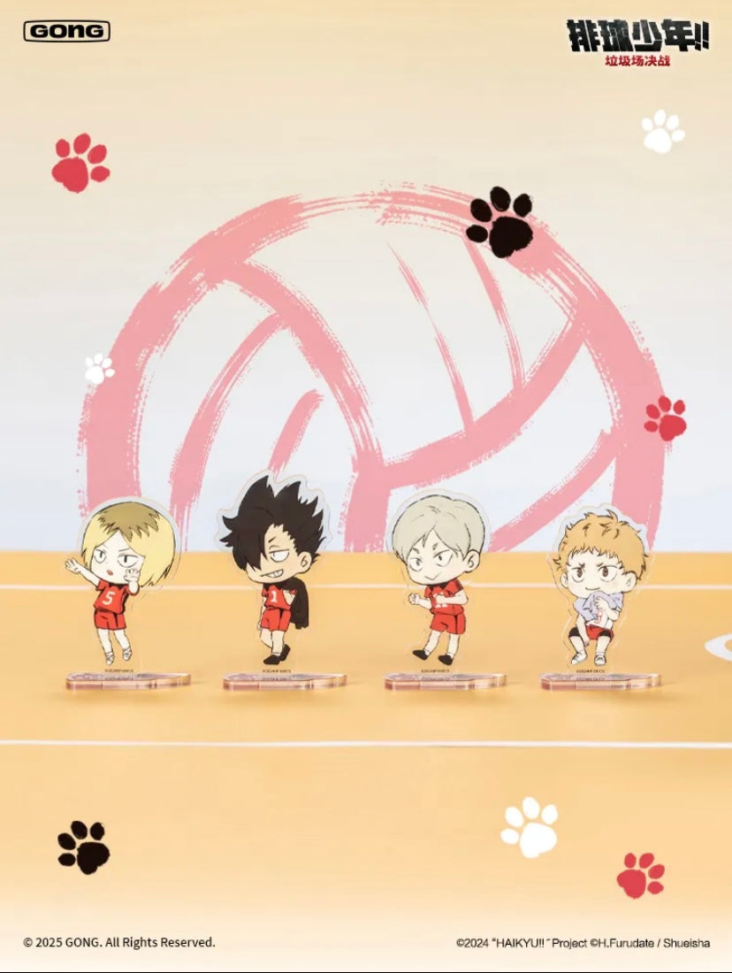 [Authentic] Popmart Gong X Haikyuu Garbage Dumpstar Battle  Series Acrylic Stand Badge