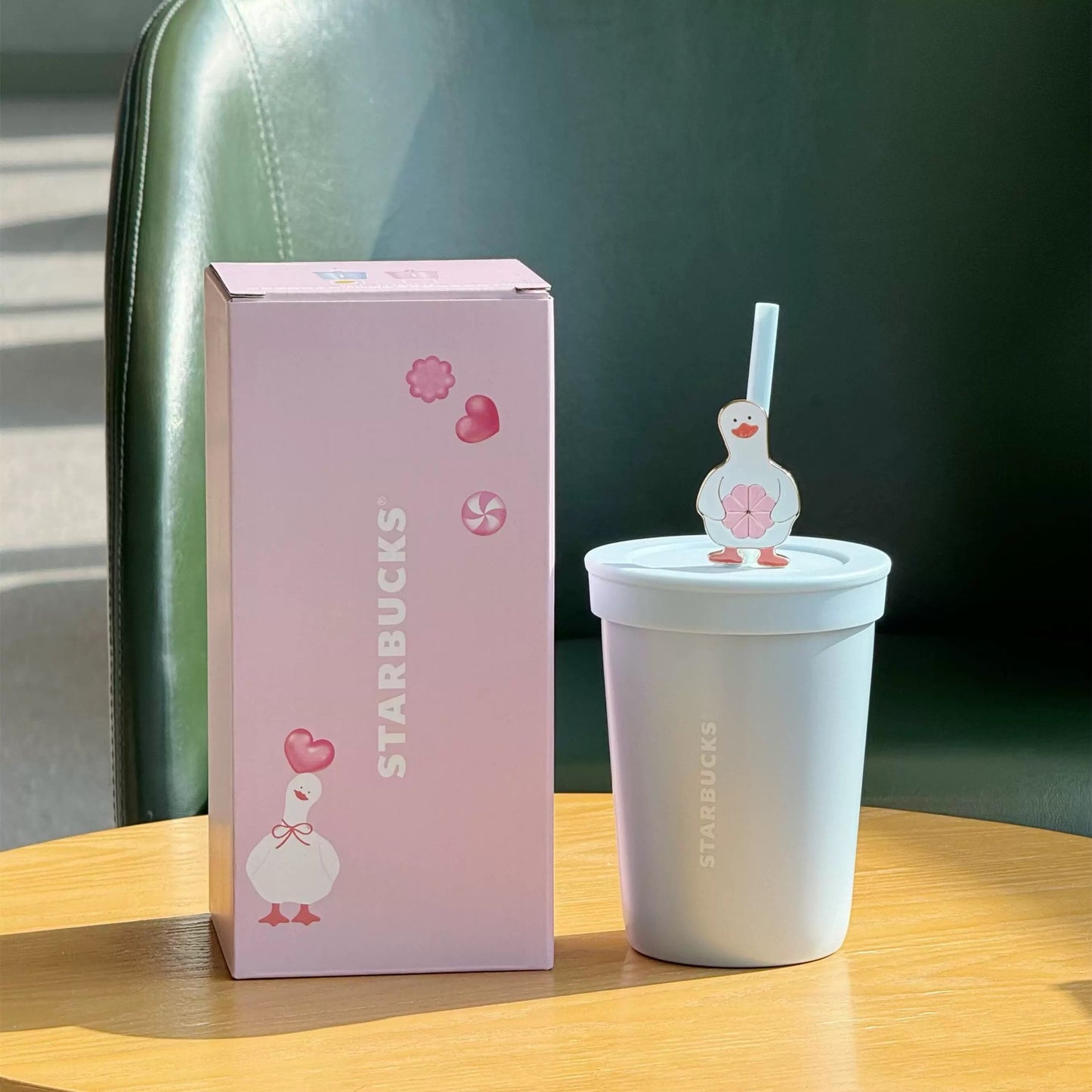 Authentic Starbucks 2026 Chinese Valentines Day Series Sweet Star Duck Cups Plush Bear