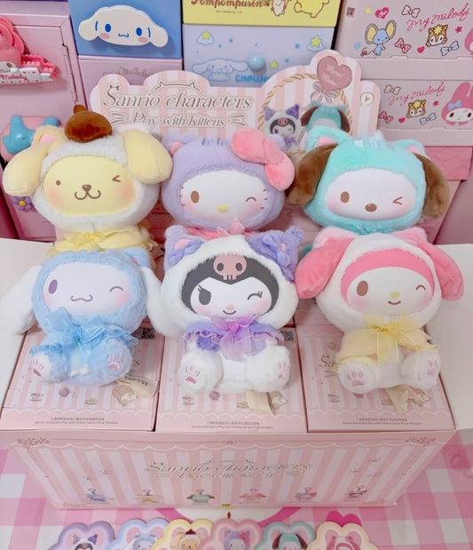 [AUTHENTIC TOPTOY ] Sanrio Characters X Top Toy Sanrio Play With Kittens  Blind boxes  Figures Plushy