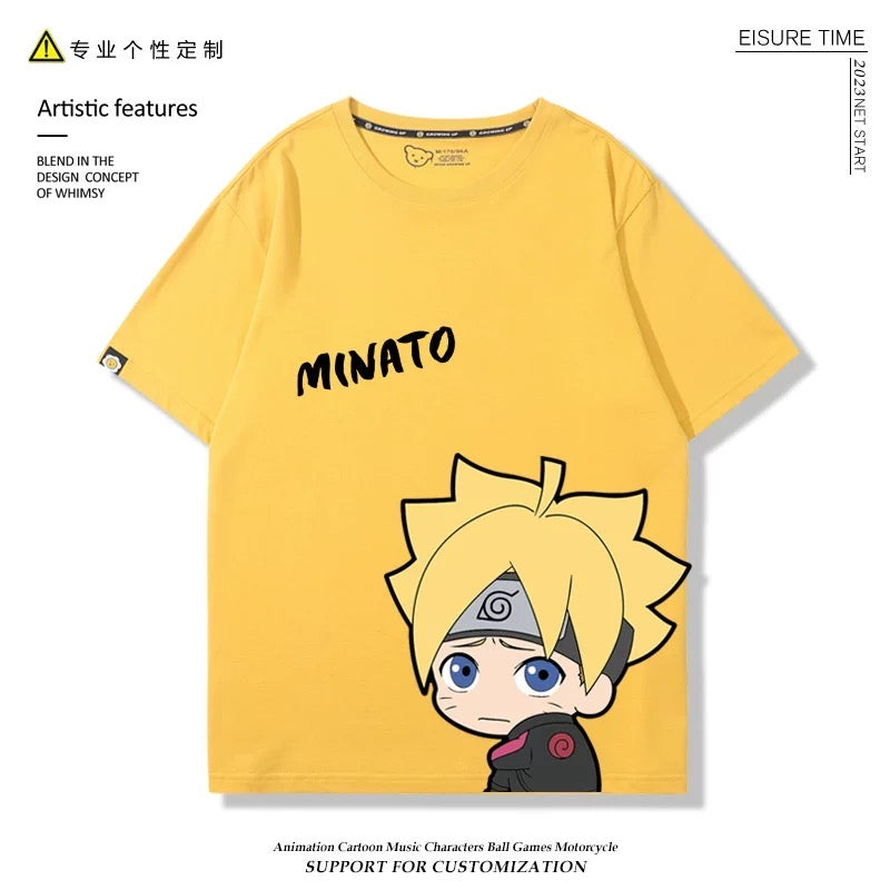 Naruto Anime T-shirt Matching Couple Kids Family Clothes