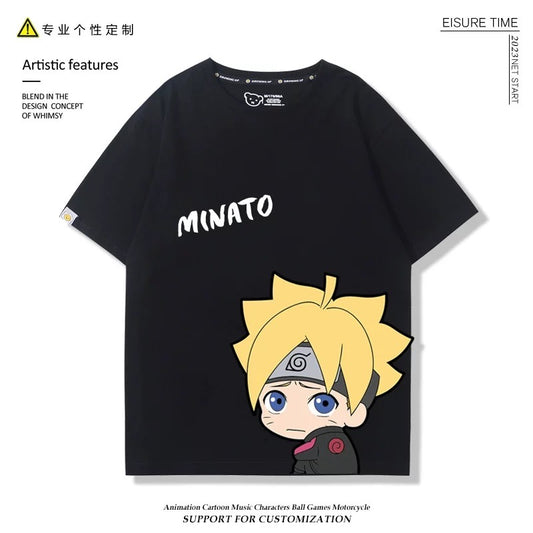 Naruto Anime T-shirt Matching Couple Kids Family Clothes