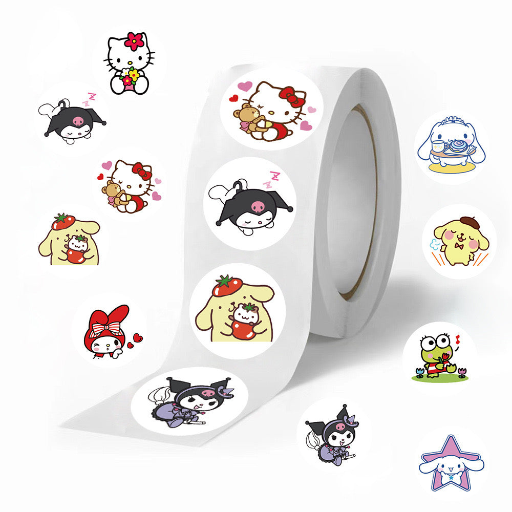 Sanrio Stickers Roll With 500 Stickers Stationary