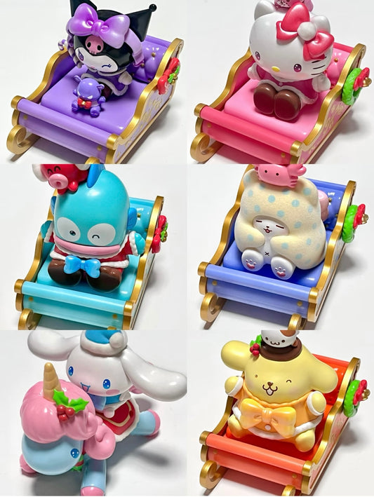 [Authentic ] Sanrio Christmas Toptoy Blind Boxes Hello kitty kuromi Hangyodon Cinnamorol Popompurin