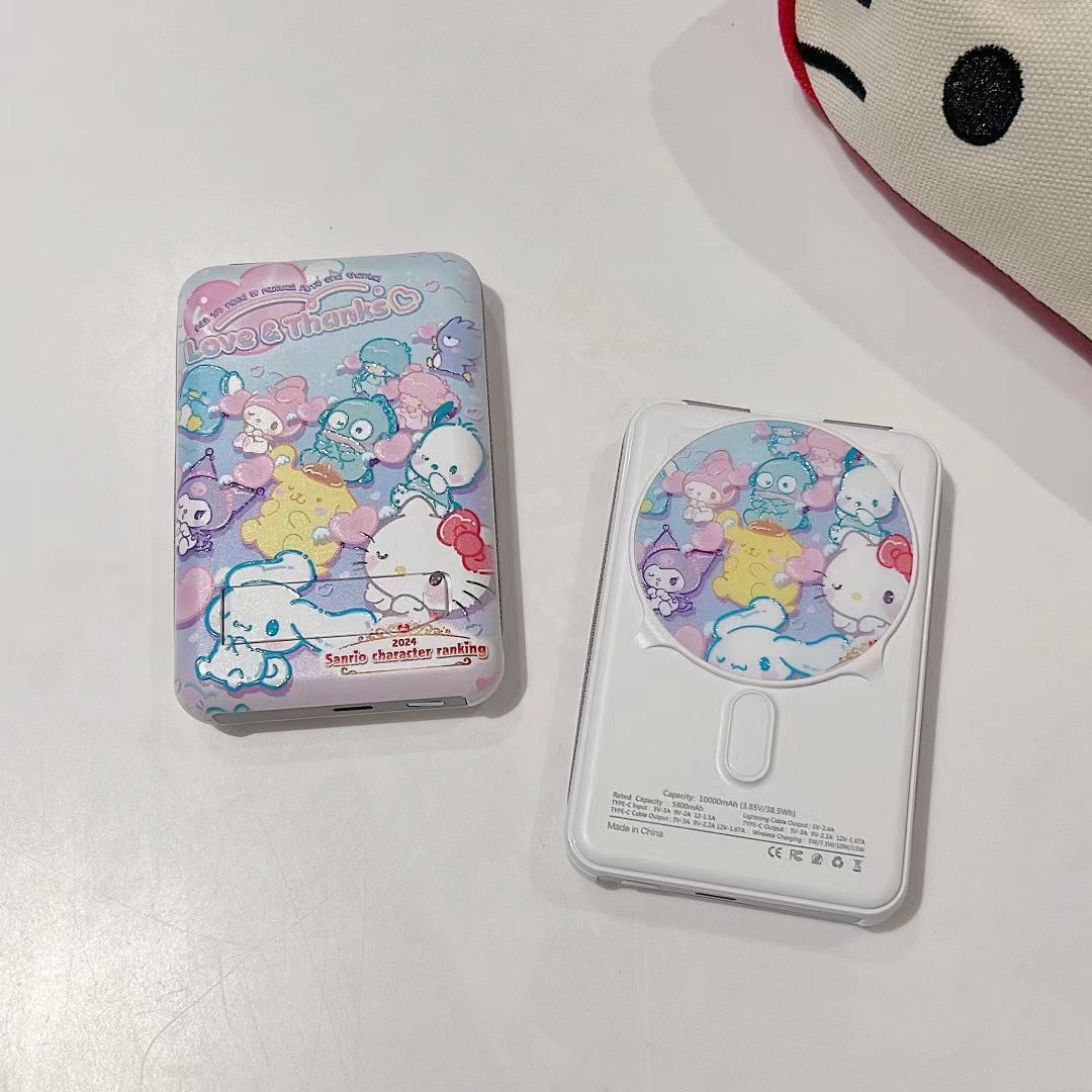 Cute Kawaii Sanrio Powerbank Fast Charging Multi Functional Mag Safe Powerbank