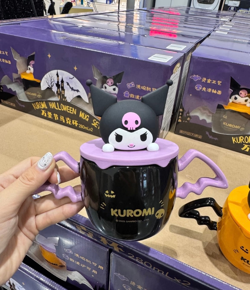 Sam’s Club Sanrio Kuromi Halloween 2 Mug Set Ceramic Coffee Cup Mug Set