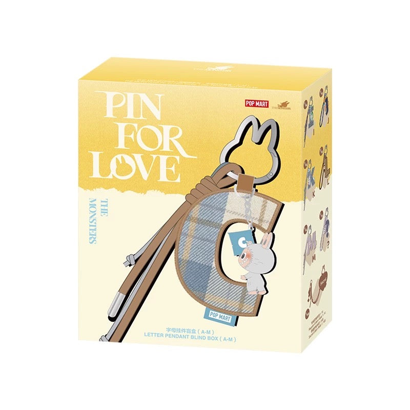 [Authentic] The Monsters Labubu Popmart Pin For Love Series Letter Pendant Blind Boxes