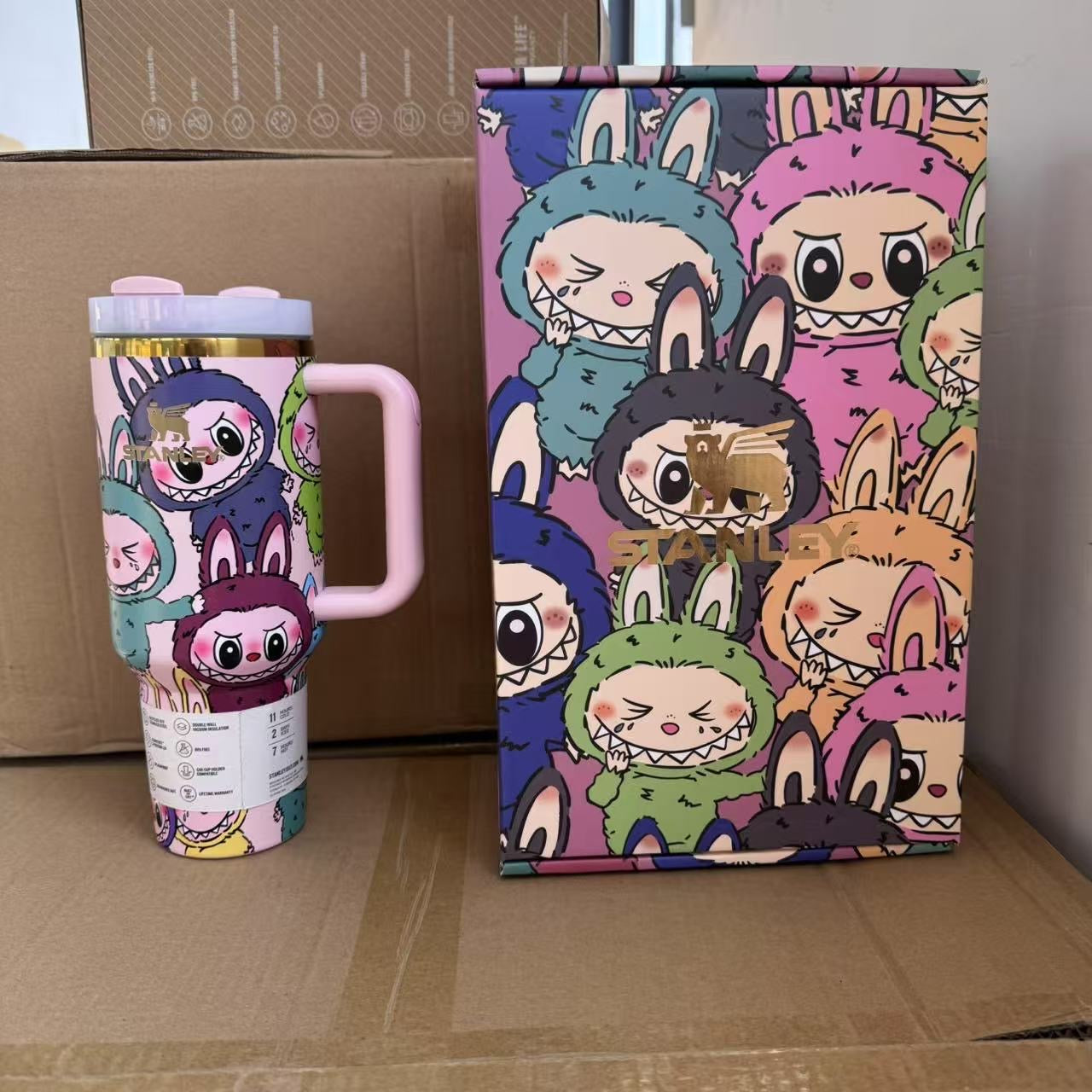 Cute Labubu Stanley Inspired 40 oz Tumbler