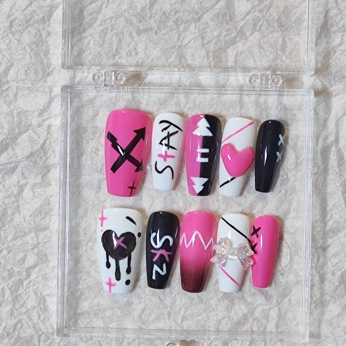 K-pop Stray Kids Acrylic Stick on Nails Stay