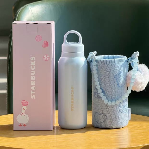 Authentic Starbucks 2026 Chinese Valentines Day Series Sweet Star Duck Cups Plush Bear