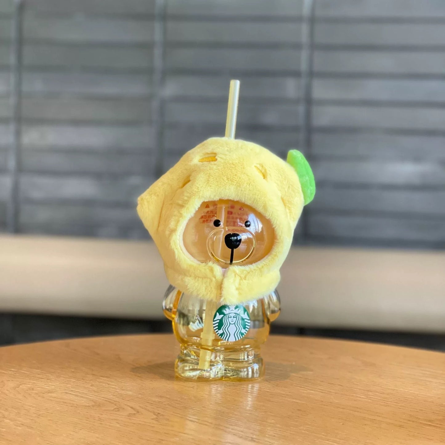Authentic Starbucks Teddy Bear Cup Fruit Friendship Style Glass Cup