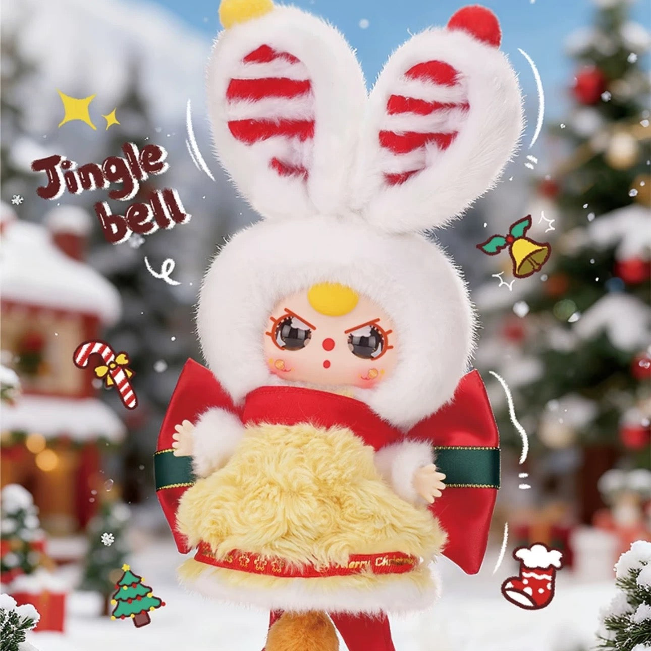 [Authentic] Baby three Merry Christmas Vinyl Plush Pendant