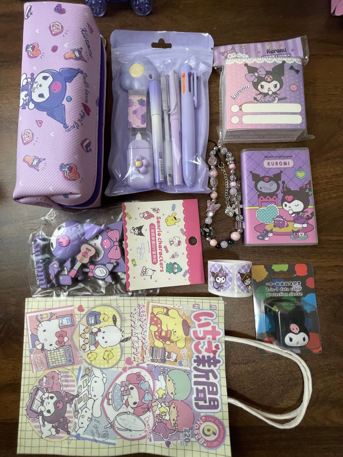 Clearance Bundle Kuromi Sanrio Stationary Set 1