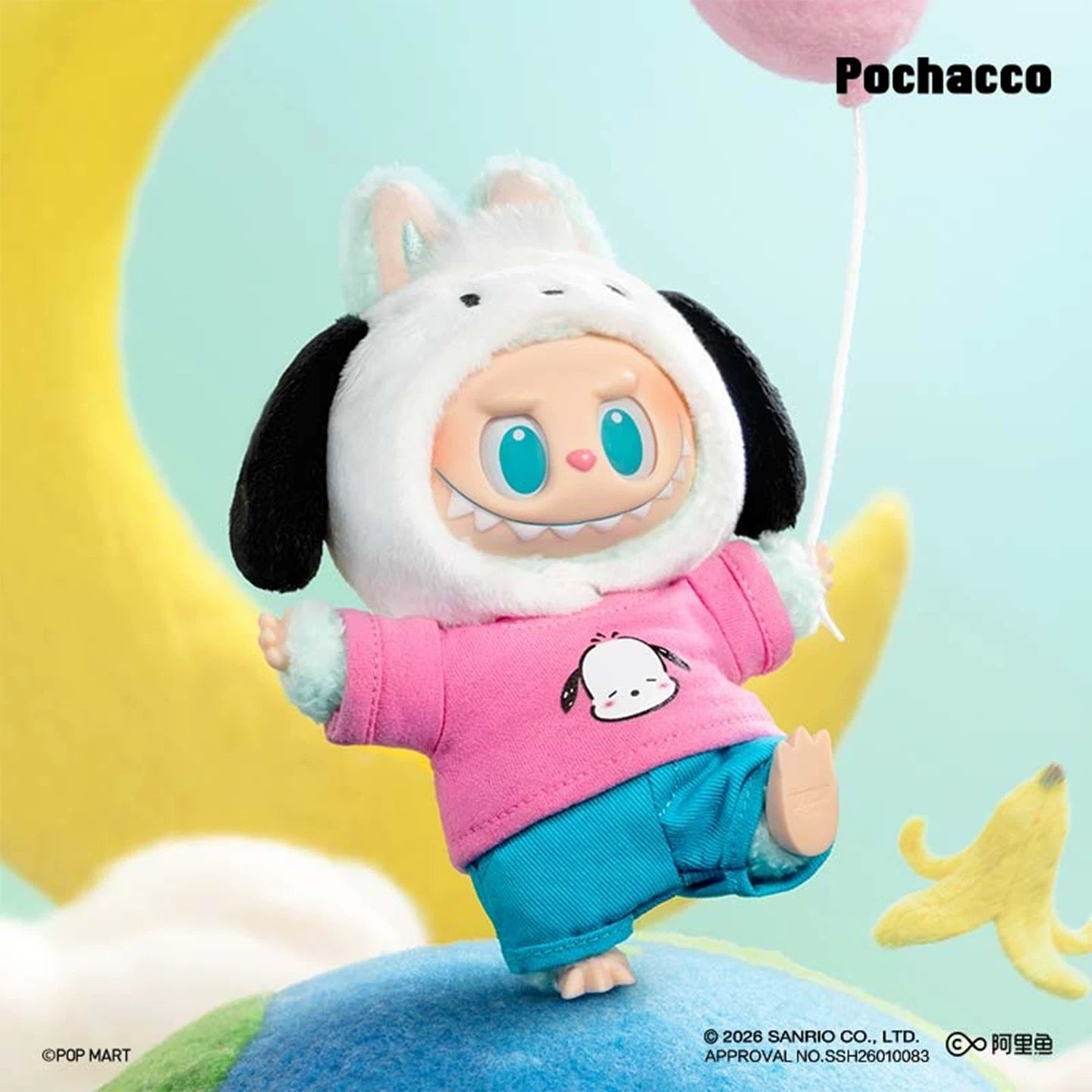 Authentic Popmart The Monsters X Hello Kitty and Friends Vinyl Plush Blind Boxes Pendant