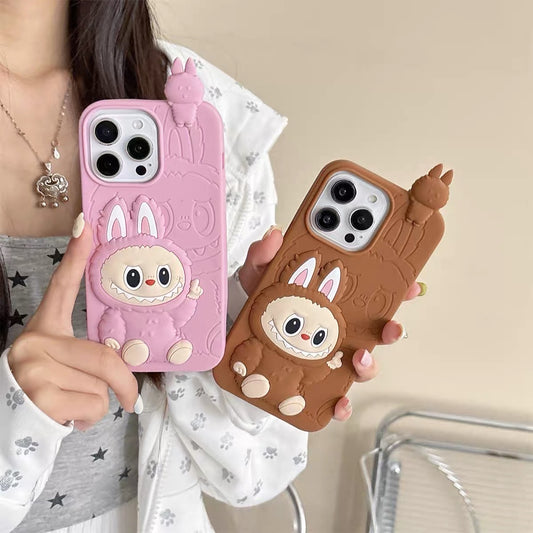 Labubu Phone Case iPhone Accessories Unofficial Pink Brown