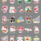 Sanrio 50 Pcs Mixed Hello Kitty and Friends Christmas Stickers