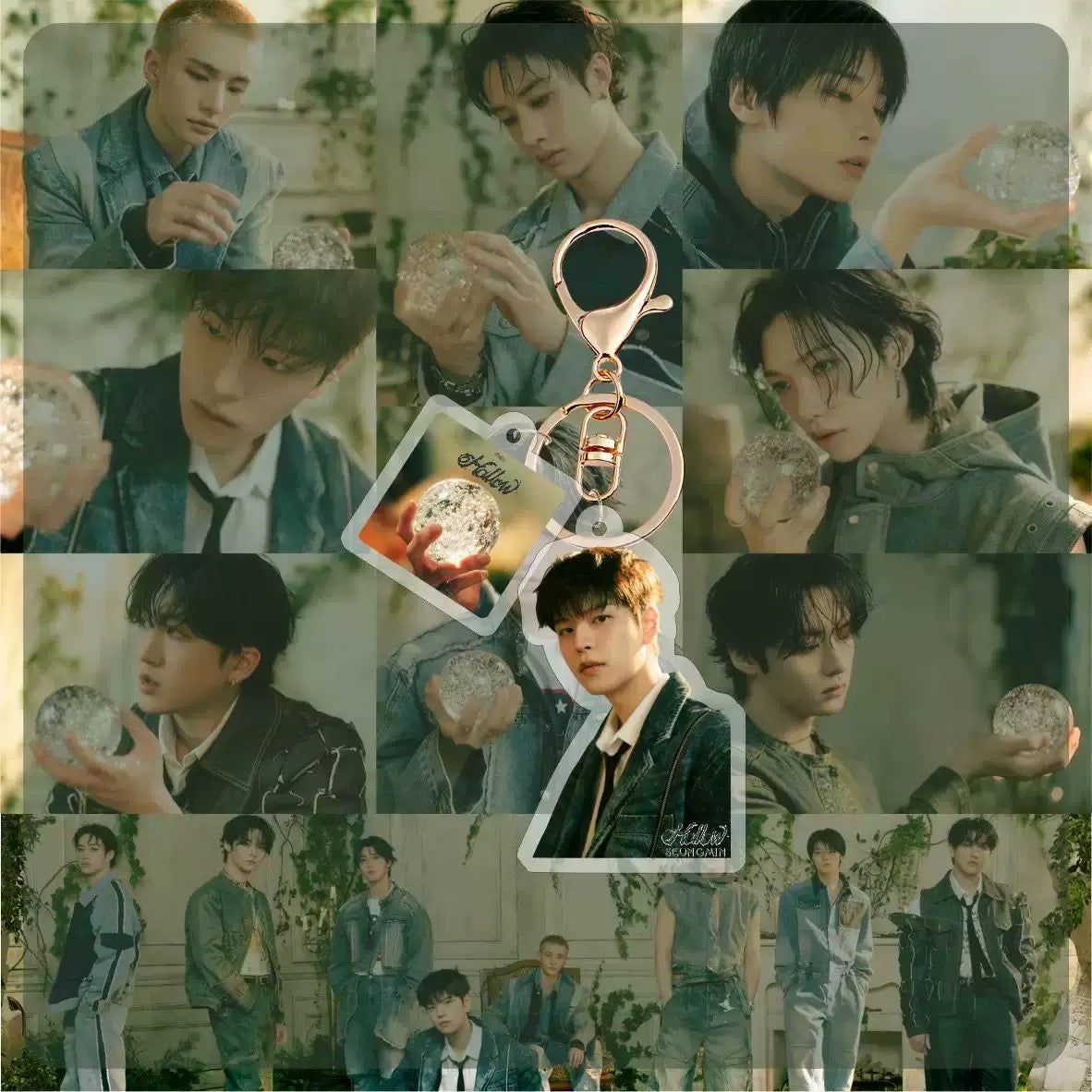 MK-pop Stray Kids Hollow Album Acrylic Pendant Keychain Style 2