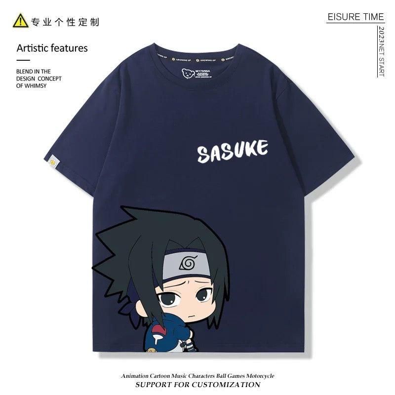 Naruto Anime T-shirt Matching Couple Kids Family Clothes