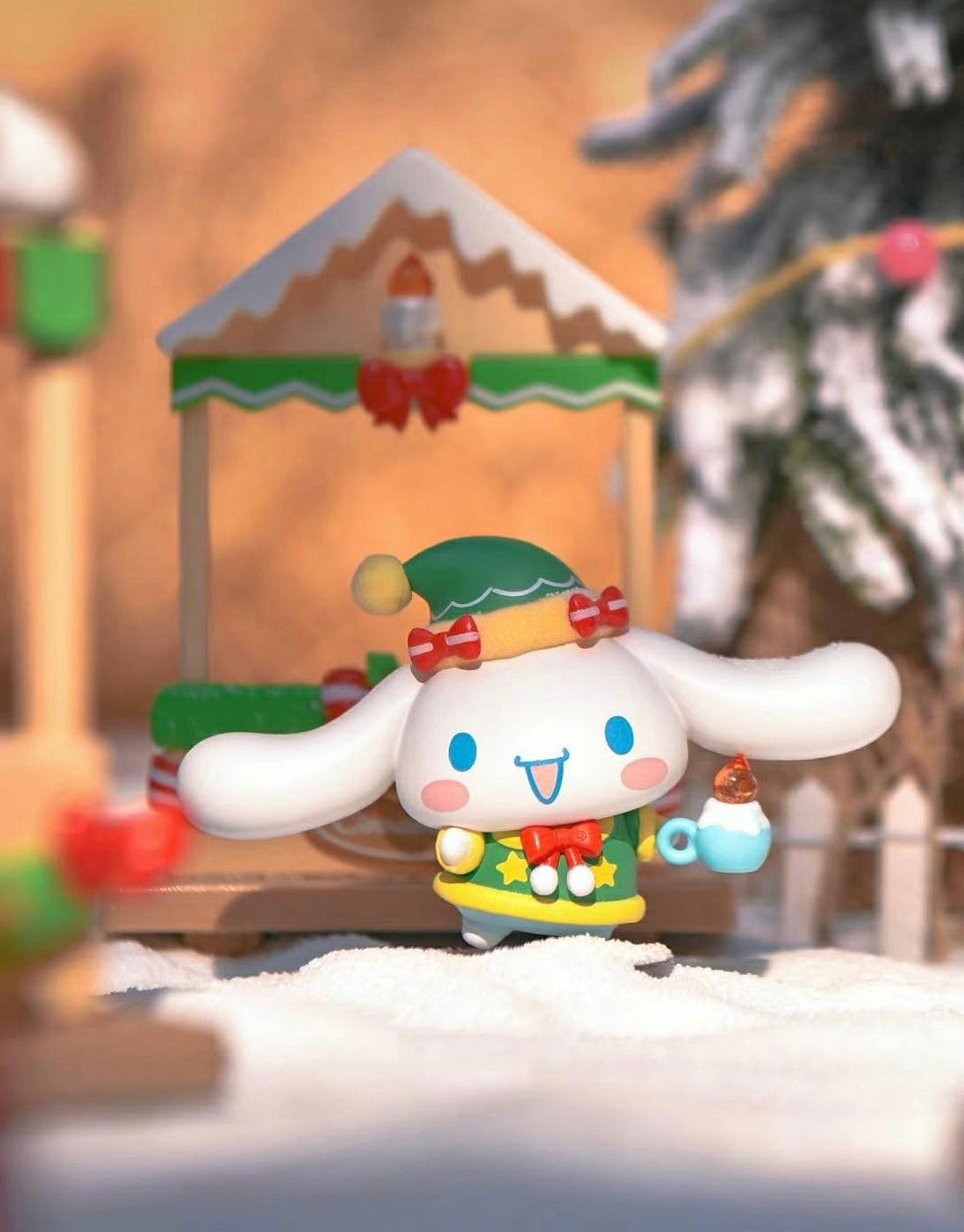 Sanrio Christmas Blind Box Hello Kitty Cinnamoroll My Melody Kuromi Hangyodon Pochacco Christmas Ornament Doll Figure