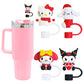 Sanrio Set of 6 Straw Toppers 10mm Stanley Tumbler Hangyodon Hello Kitty My Melody Kuromi Kerroppi