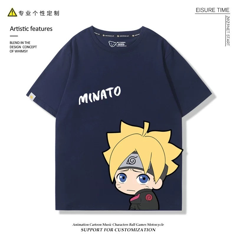 Naruto Anime T-shirt Matching Couple Kids Family Clothes