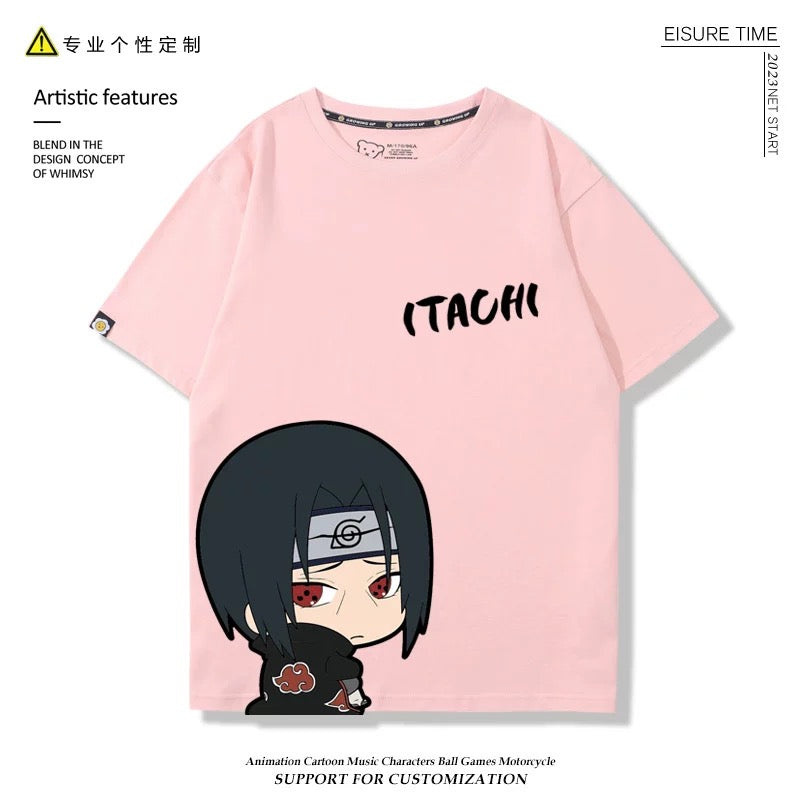 Naruto Anime T-shirt Matching Couple Kids Family Clothes