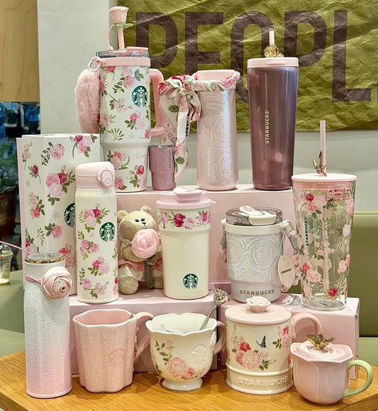 Authentic Starbucks Rose Garden Series Cup Tumbler