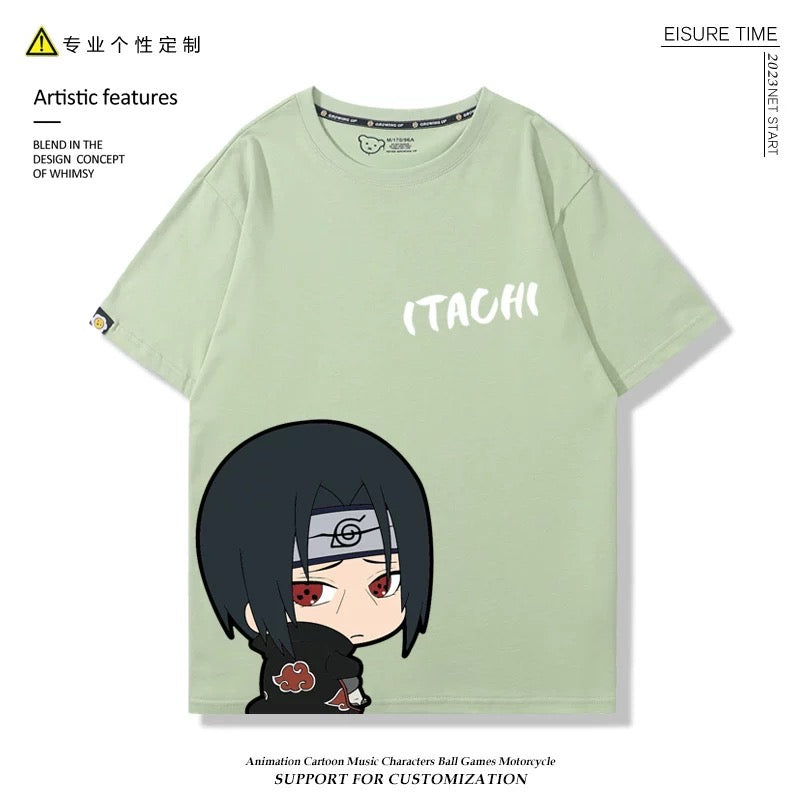 Naruto Anime T-shirt Matching Couple Kids Family Clothes