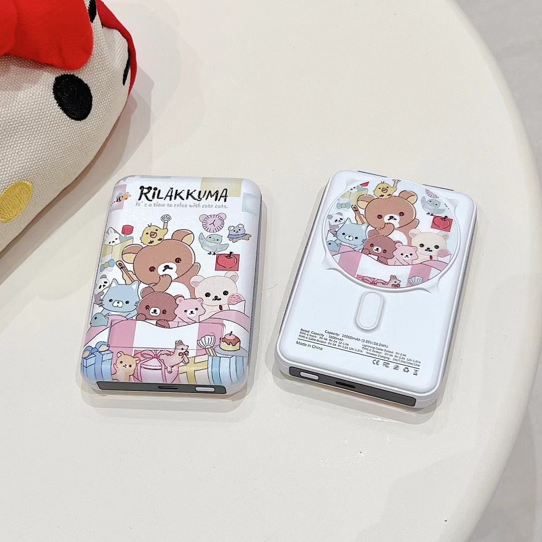 Cute Kawaii Sanrio Powerbank Fast Charging Multi Functional Mag Safe Powerbank