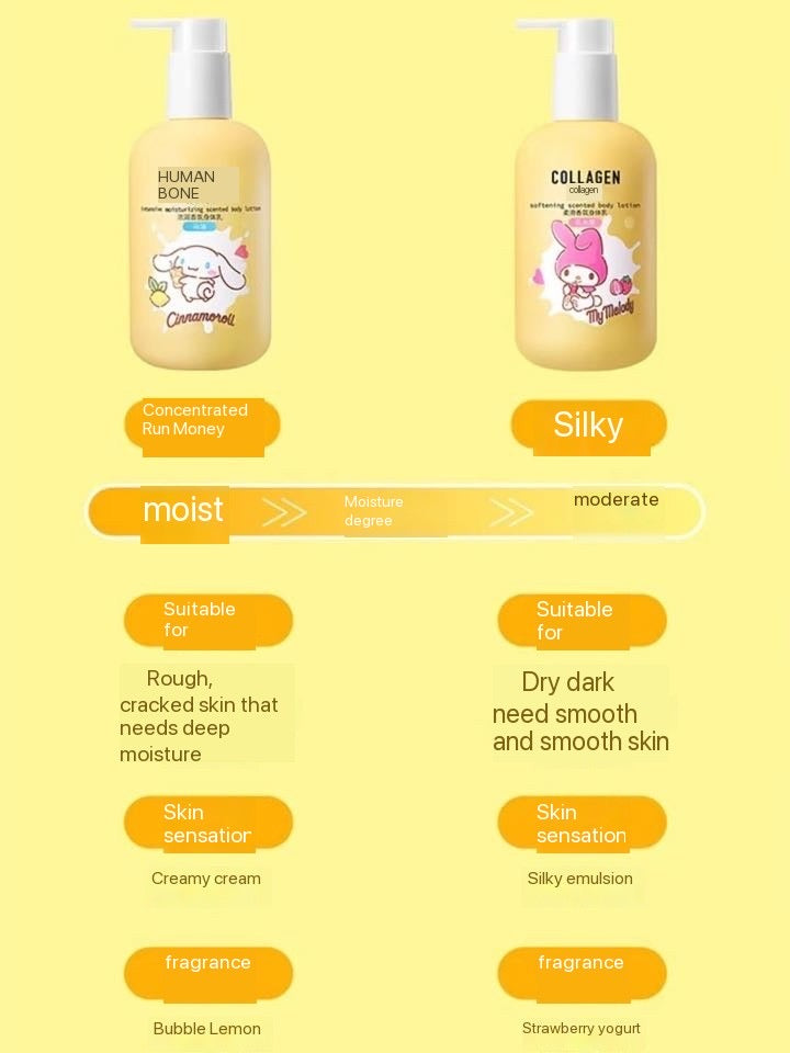 Sanrio Characters Cute Kawaii Body lotion Moisturizing Skincare Cinnamoroll My Melody