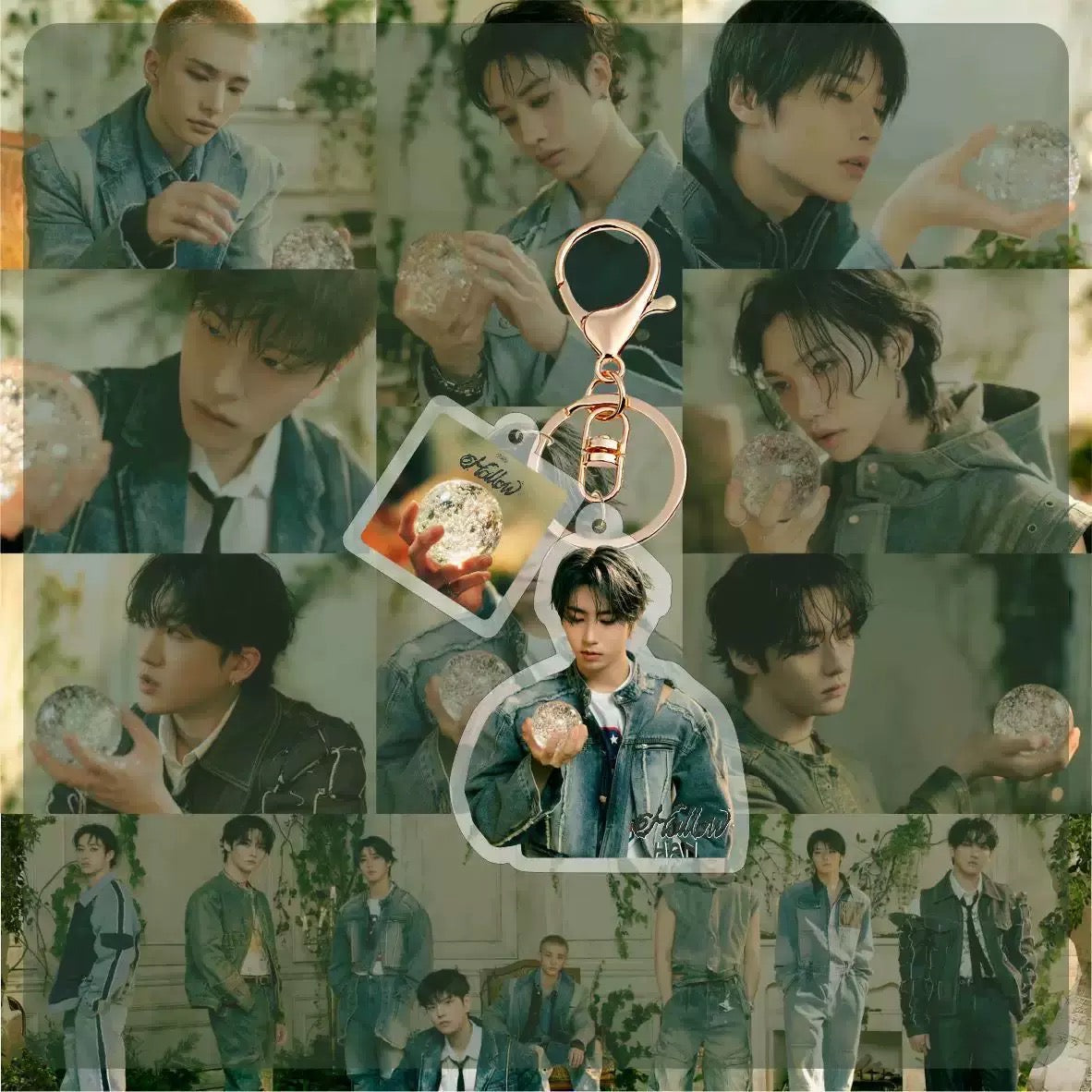MK-pop Stray Kids Hollow Album Acrylic Pendant Keychain Style 2