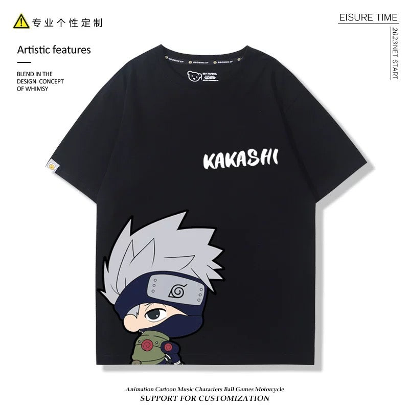 Naruto Anime T-shirt Matching Couple Kids Family Clothes