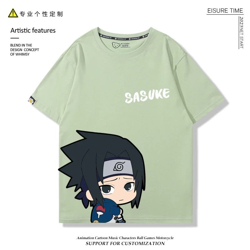 Naruto Anime T-shirt Matching Couple Kids Family Clothes