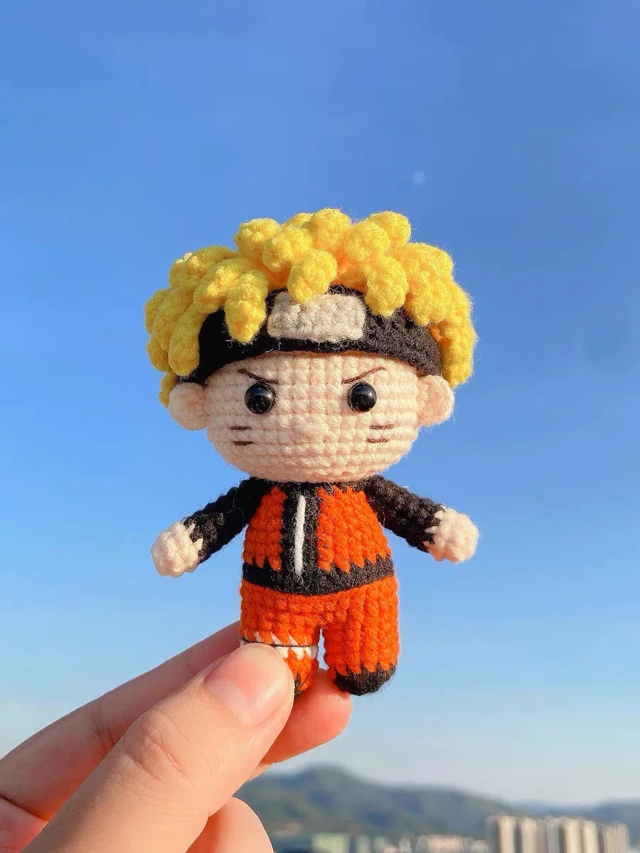 Hand-knitted Naruto Kakashi Sakura Handmade Plush Toy Pendant Bag Charm Keychain