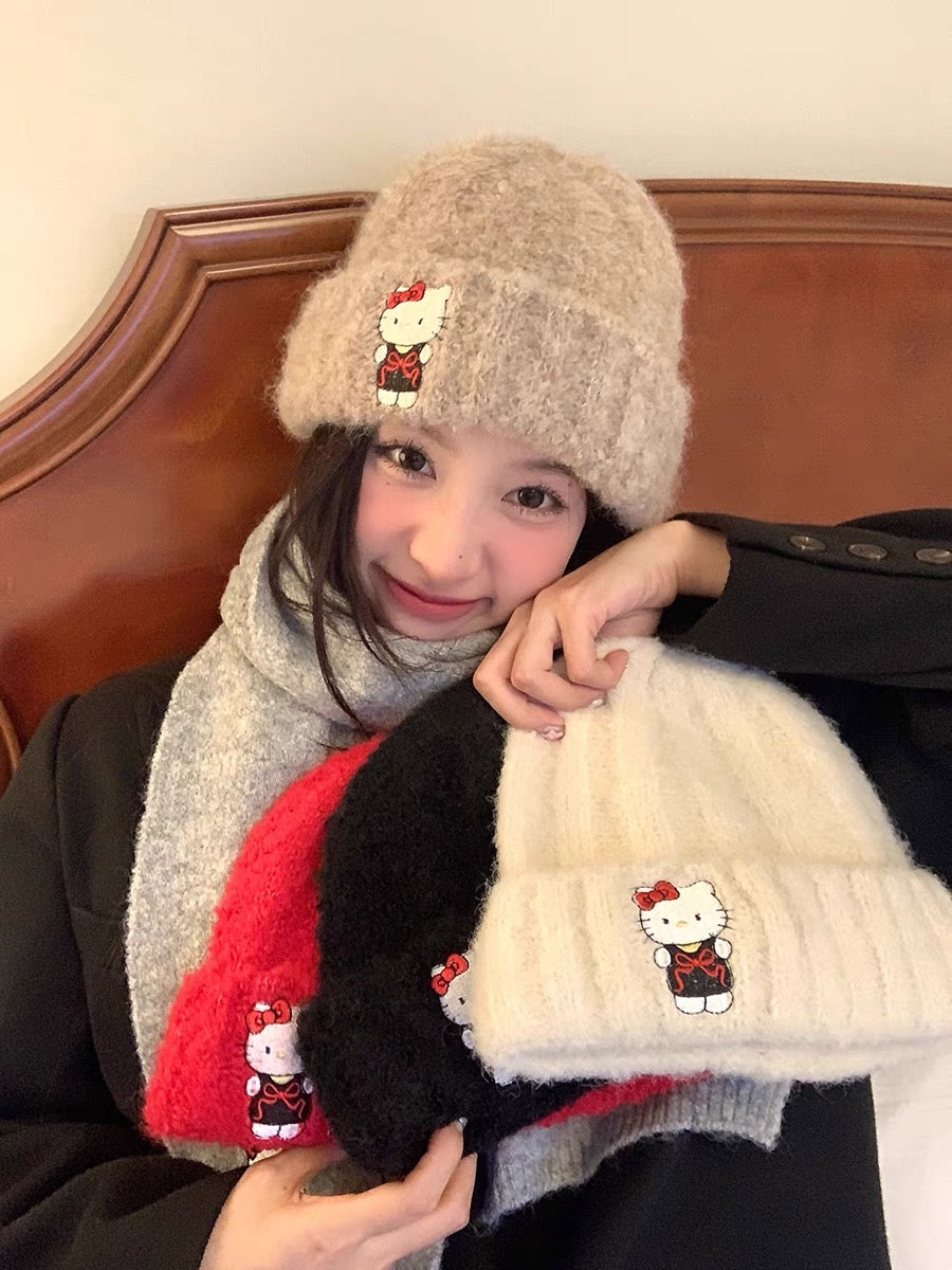 Sanrio Winter Warm Fuzzy Hat Hello Kitty