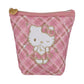 [Authantic] Miniso land Sanrio Hello Kitty Bag Mirror Plushy Pillow Hair Clip Retro Plaid Series