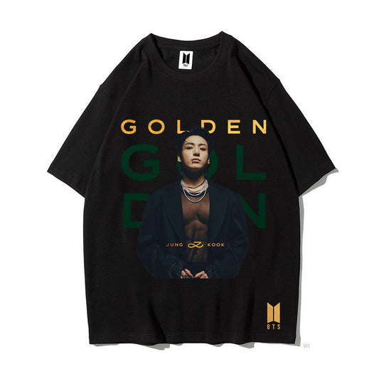 K-pop Jungkook Golden Merch Tshirt BTS Merch