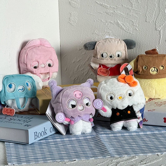 Sanrio Halloween Plushy Japan Version  Keychain Bag Charm Pompompurin My Melody Cinamoroll Hello Kitty Kuromi 12 cm plushy