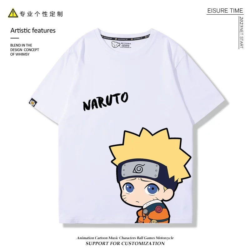 Naruto Anime T-shirt Matching Couple Kids Family Clothes
