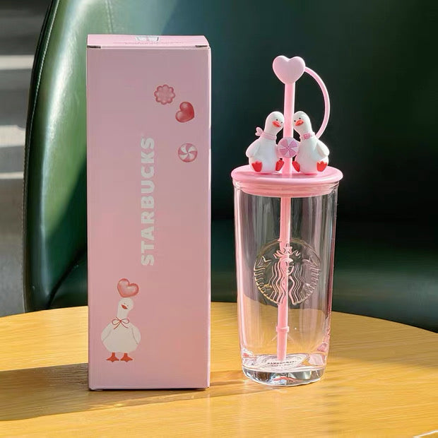 Authentic Starbucks 2026 Chinese Valentines Day Series Sweet Star Duck Cups Plush Bear