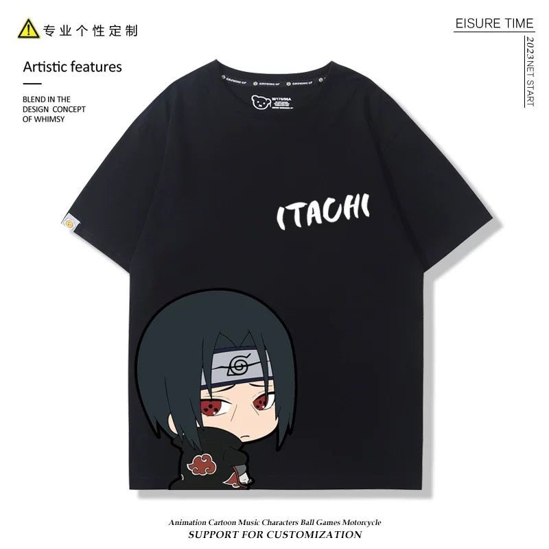 Naruto Anime T-shirt Matching Couple Kids Family Clothes
