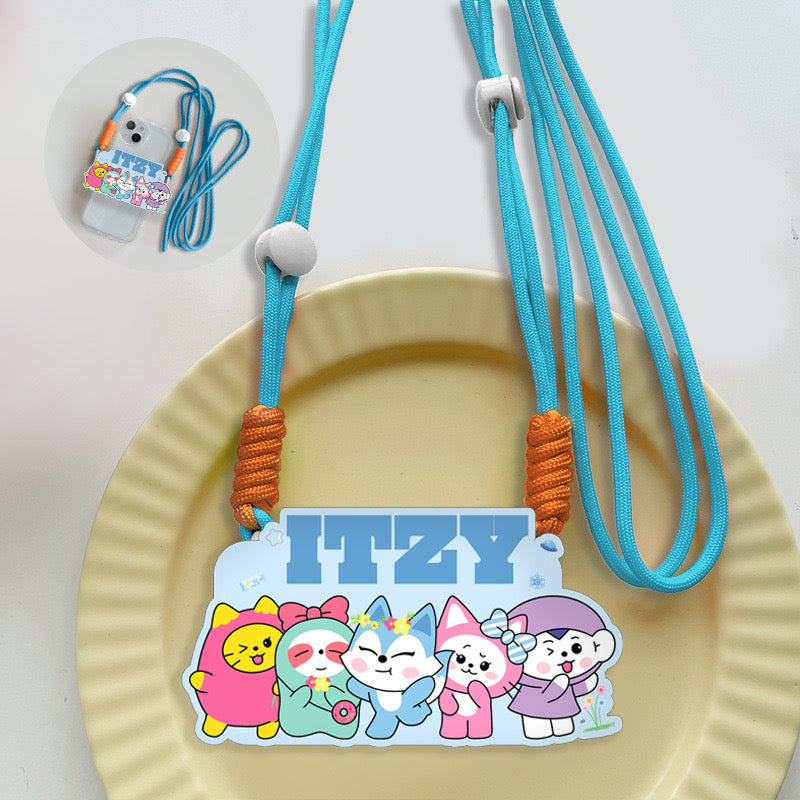 K-pop IVE Phone Accessories Lanyard Phone Clip Stray Kids  Aespa Baby Monster