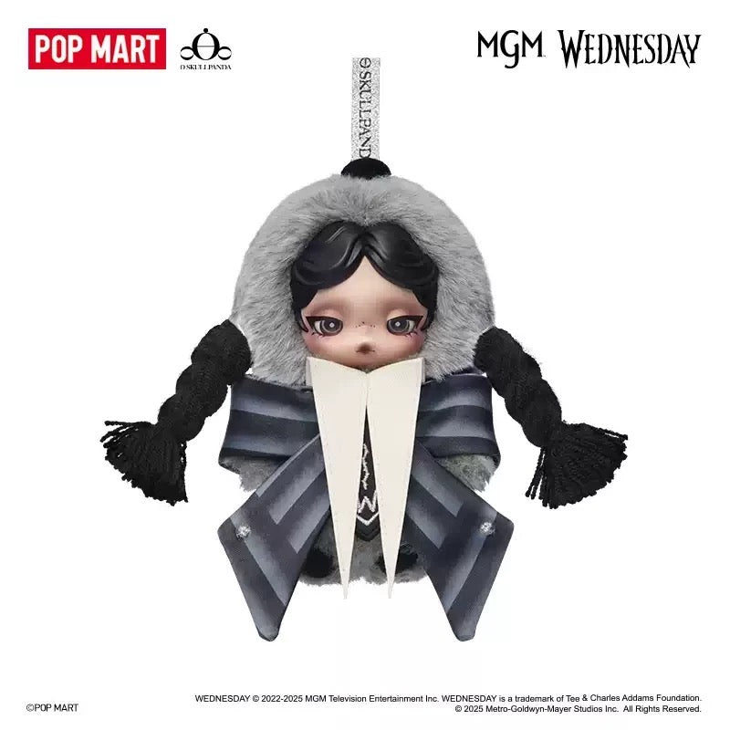 [Authentic] Popmart Skullpanda Wednesday Plush Nevermore Academy Uniform Version