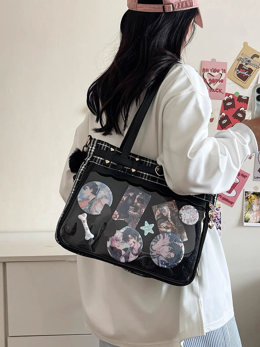 Plushy Labubu Sanrio Anime Charm Pin Medium Ita Bag