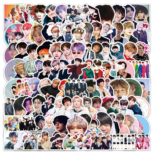 K-pop BTS 100 DIY Stickers Stationery Office Supplies