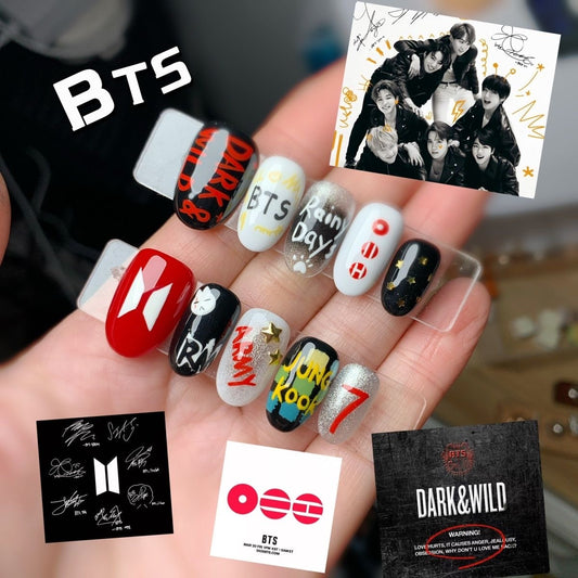 K-pop BTS Acrylic Press On Nails World Tour Arirang