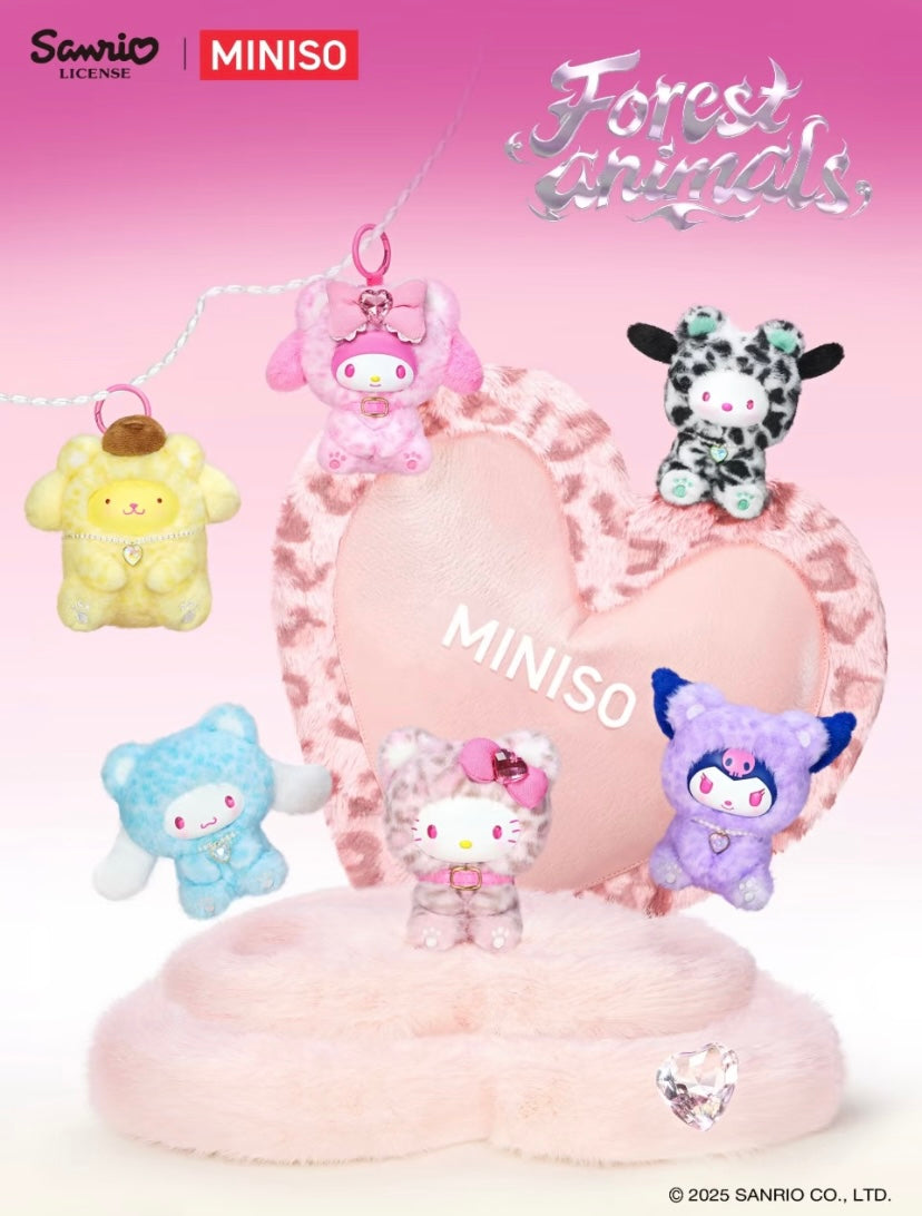 [Authentic] Miniso Sanrio Characters Forest Animals Vinyl Plush Blind Boxes Pendant