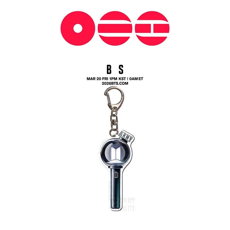 K-pop BTS lightstick Army Bag Phone Charms Accessory Set of 7 Acrylic Keychain