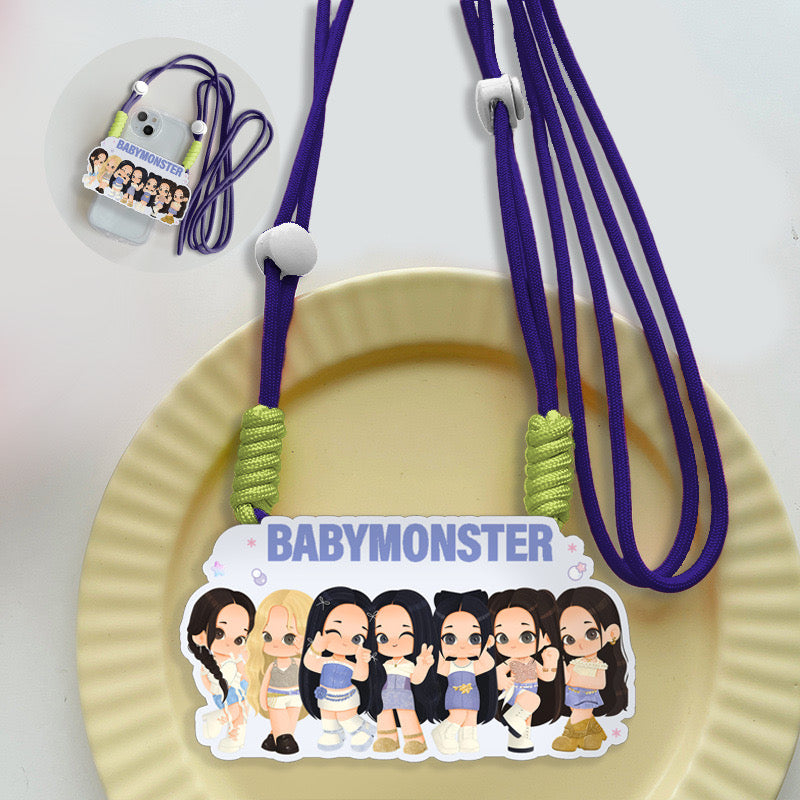 K-pop IVE Phone Accessories Lanyard Phone Clip Stray Kids  Aespa Baby Monster