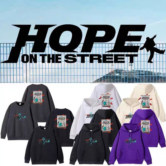 K-pop JHope Velveteen Hoodie Winter Sweater