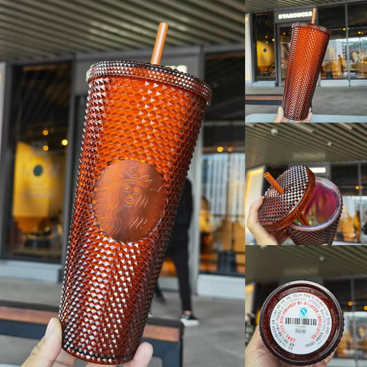 FREE SHIPPING CLEARANCE SALE Authentic Starbucks 710ml Brown Plastic Tumbler